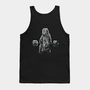 Lifting Motivation Gym Strong Grizzly Bear Tank Top